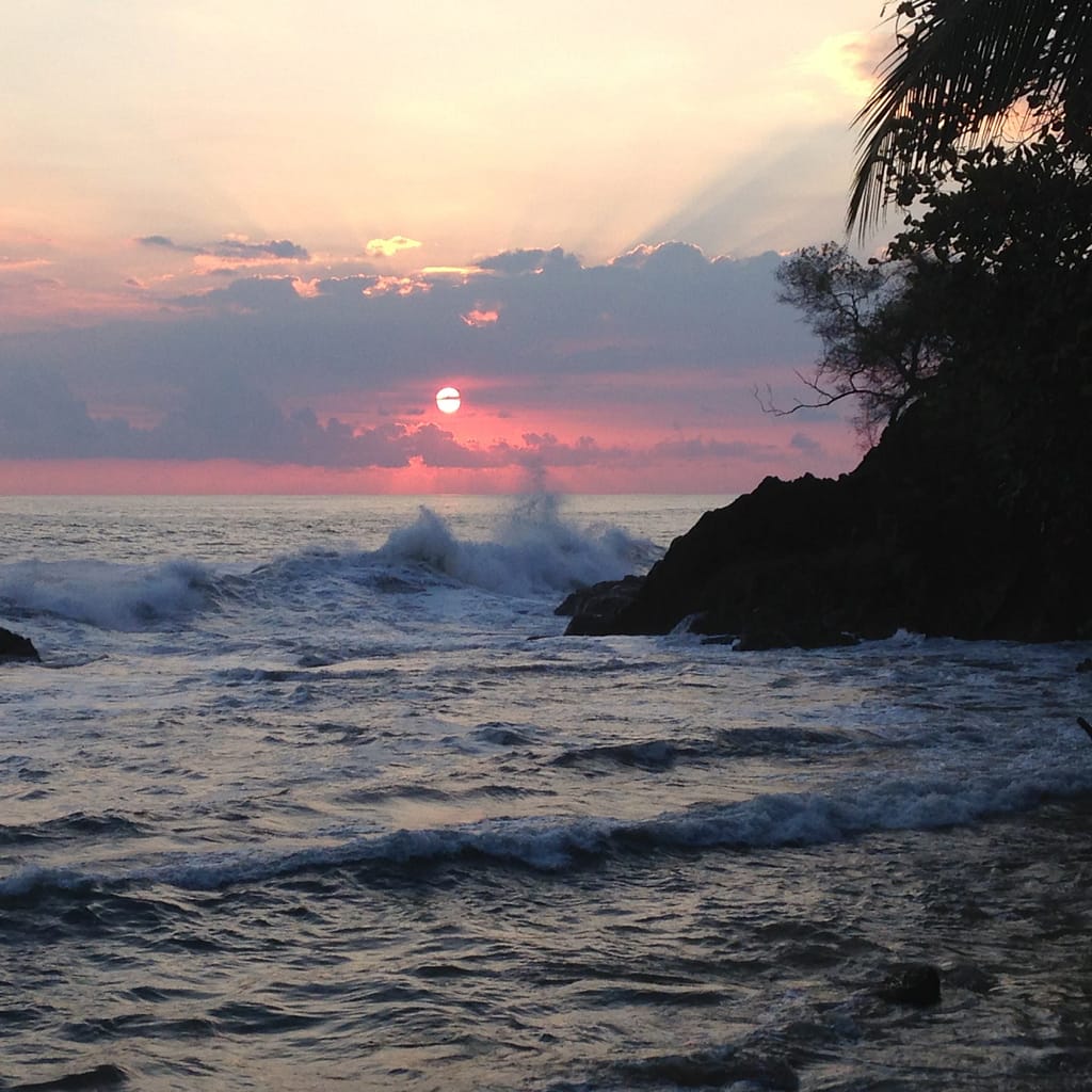 Pacific ocean sunset