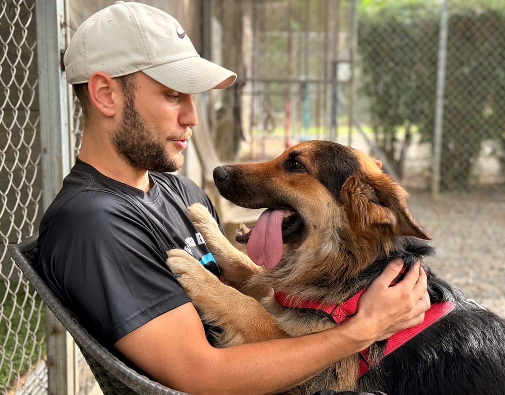 Tyler enjoying his human